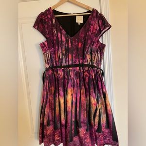 ModCloth “Enchanted Forest” Fit & Flare Dress, Size 1X